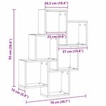 vidaXL Étagère Murale Chêne noir 78 x 15 x 92 cm Bois d'ingénierie