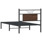 vidaXL Cadre de lit sans matelas chêne marron 75x190cm bois ingénierie