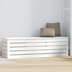 vidaXL Boîte de rangement Blanc 109x36 5x33 cm Bois massif de pin