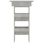 vidaXL Table de bar murale Gris Béton 102x45x103 5cm Bois d'ingénierie