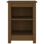 vidaXL Table de chevet Marron miel 40x35x55 cm Bois de pin solide