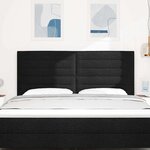vidaXL Tête de lit LED avec des lumières à LED Noir 180 cm Polyester