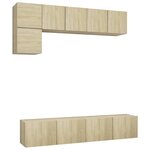 vidaXL Ensemble de meuble TV 5 Pièces Chêne sonoma Bois d'ingénierie