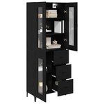 vidaXL Haut Armoire Chêne noir 69 5 x 34 x 180 cm Bois d'ingénierie