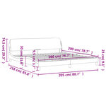 vidaXL Cadre de lit sans matelas noir 200x200 cm velours