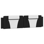 vidaXL Cadre de lit avec LED sans matelas noir et blanc 200x200 cm