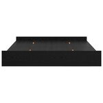 vidaXL Cadre de lit avec rangement avec tiroir Chêne noir 180 x 200 cm