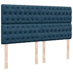 vidaXL Sommier à lattes de lit et matelas bleu 180x200 cm velours