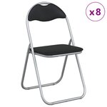 vidaXL Chaise pliante 8 pc Simili cuir Noir et gris 48 x 43 5 x 81 cm