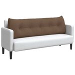 vidaXL Coussin de Dos Marron 160 x 24 x 50 cm tissu