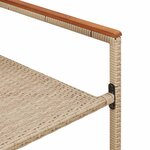 vidaXL Chaises empilables de jardin 2 Pièces Crème  Marron