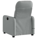 vidaXL Fauteuil de massage inclinable électrique gris clair tissu