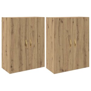 vidaXL Armoire Murale 2 Pièces Chêne artisanal 69 5 x 34 x 90 cm