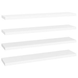 vidaXL Étagères murales flottantes 4 Pièces blanc 120x23 5x3 8 cm MDF