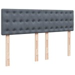 vidaXL Cadre de lit ottoman avec matelas gris foncé 140x190 cm velours