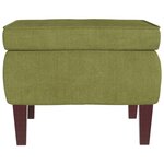 vidaXL Chaise à bascule avec pieds en bois et tabouret Vert clair