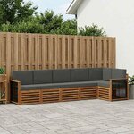 vidaXL Ensemble de canapé d'angle 5 Pièces Naturel et Anthracite