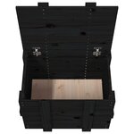 vidaXL Boîte de rangement Noir 58x40 5x42 cm Bois massif de pin