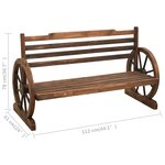 vidaXL Banc de jardin 112 cm bois de sapin massif