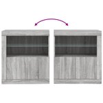 vidaXL Buffet avec lumières LED sonoma gris 60 5x37x67 cm