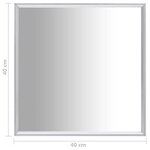 vidaXL Miroir Argenté 40x40 cm