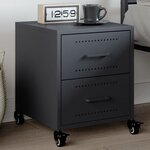 vidaXL Table de chevet anthracite 36x39x43 5 cm acier
