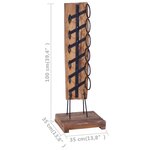 vidaXL Casier à bouteilles pour 6 bouteilles 35x35x100 cm Teck massif