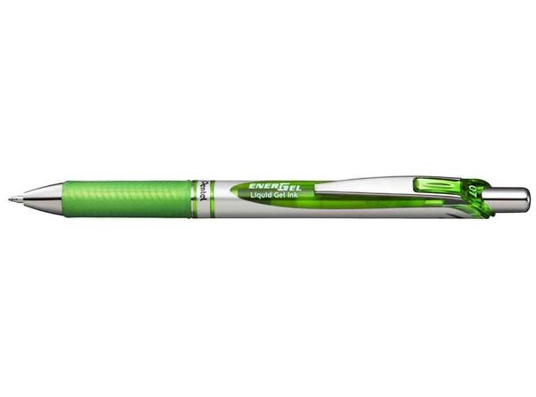 Stylo Roller encre gel rétractable ENERGEL BL77 Pointe 0 7 mm vert tilleul PENTEL