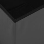 vidaXL Tabouret de rangement pliable Gris PVC