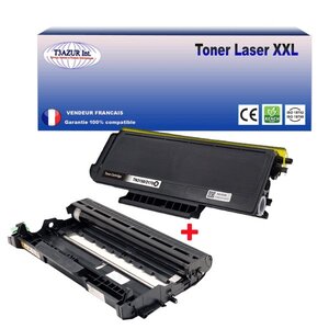 Tambour+Toner compatibles avec Brother TN3170 TN3280 DR3100 DR3200 pour Brother HL-5370 5370DW 5240DN2LT 5240DNLT 5350DN2LT 5350DNLT - T3AZUR