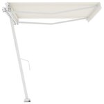 vidaXL Auvent manuel rétractable sur pied 400x350 cm Crème