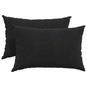 vidaXL Coussins de canapé 2 Pièces Noir 60 x 40 cm