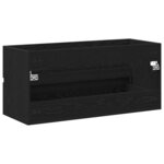 vidaXL Armoire d'évier chêne noir 100x38 5x45 cm bois d'ingénierie