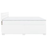 vidaXL Sommier à lattes de lit avec matelas Blanc 200x200cm Similicuir