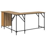 vidaXL Bureau Chêne artisanal 141 x 141 x 75 cm Bois d'ingénierie