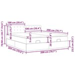 vidaXL Cadre de lit ottoman avec matelas vert foncé 200x200 cm velours