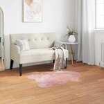 vidaXL Tapis en fausse Tafalla Rose 50 x 80 cm Polyester