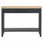 vidaXL Table console Noir 110x35x80 cm Bois
