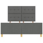 Lit vidaXL Gris foncé 140x190 cm en tissu