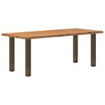 vidaXL Table à manger marron clair bois de chêne massif rectangulaire