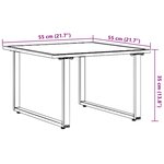 vidaXL Table basse Marron Acier
