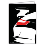 69-1113 Carte Voiture de Sport Luxe Automobile Lignes emblématiques Illustration Graphique Moderne Design épuré coloré Objet de Collection pour Passionné -Avec Enveloppe 12x17cm -Fabrication française