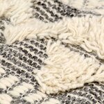 Vidaxl tapis laine tissée à la main 160x230 cm blanc/gris/noir/marron