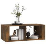 vidaXL Table basse Chêne fumé 100x50x36 cm Bois d'ingénierie