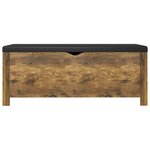 vidaXL Boîte de rangement et coussin Chêne fumé 105x40x45 cm Aggloméré