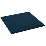 vidaXL Panneaux muraux 12 Pièces Bleu 30x30 cm Velours 1 08 m²