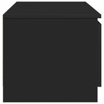 vidaXL Meuble TV Noir 140x40x35 5 cm Bois d'ingénierie