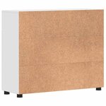 vidaXL Cabinet en Bois avec tiroir Blanc brillant 88 5 x 30 5 x 73 cm