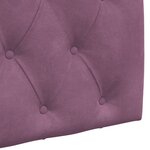 vidaXL Tête de lit suspendue Avec lumière LED Pourpre Velours