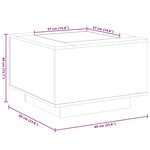 vidaXL Table basse avec LED blanc 60x60x40 cm bois d'ingénierie